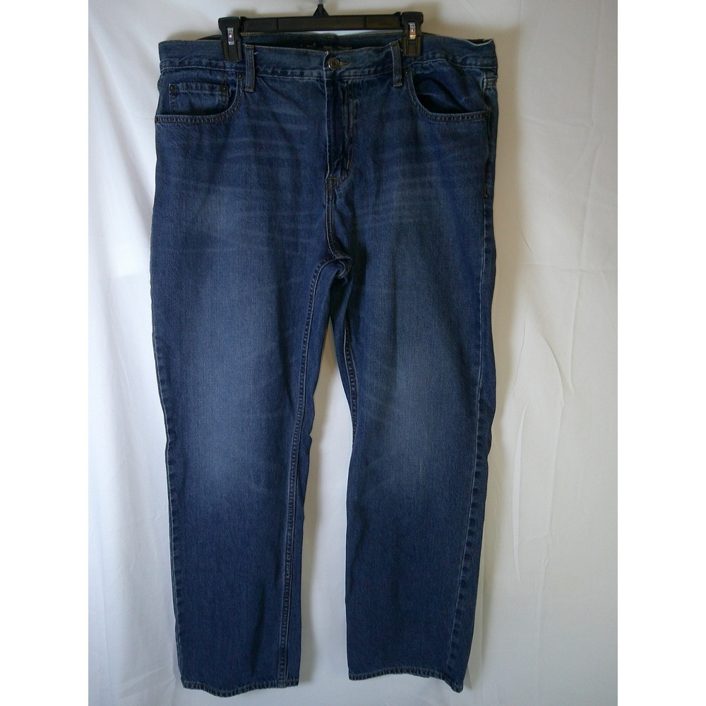 Old Navy Men Straight Built In Tough Jeans Dark Wash Size 42x32